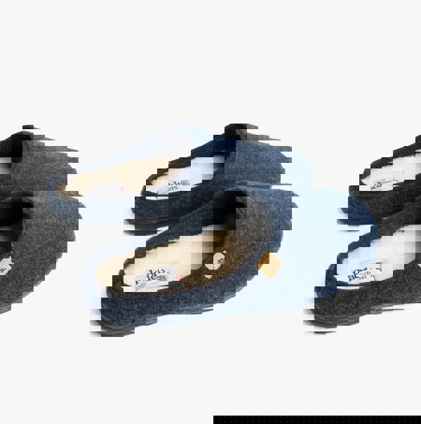 Padders FELIX Mens Slippers Blue Felt