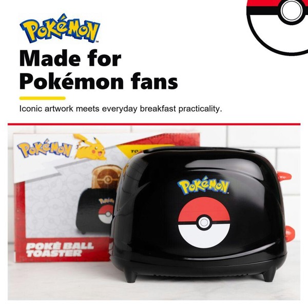 Venom Pokémon Poké Ball 2-Slice Toaster with Reheat and Defrost