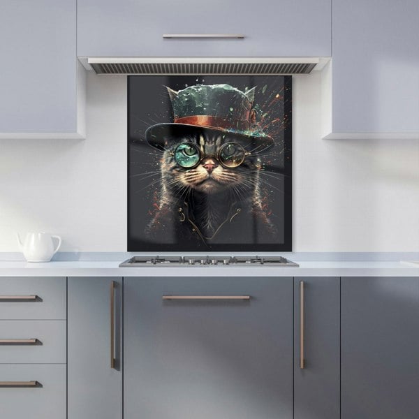 Warren Reed - Designer Cat With Glasses Splashart Kitchen Splashback