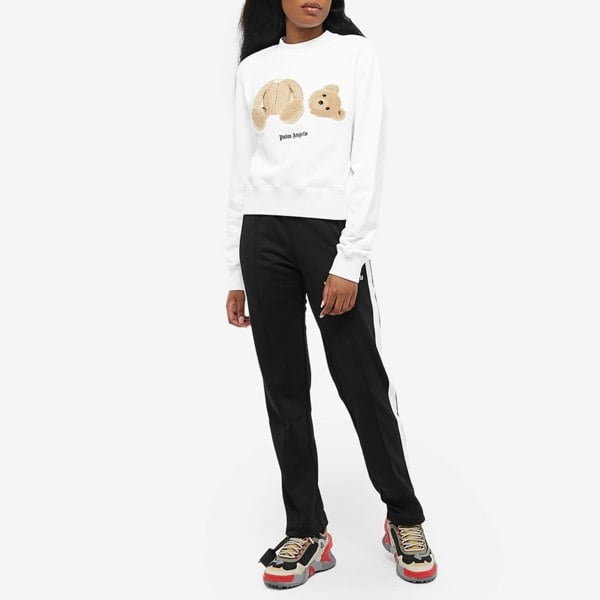 Palm Angels Bear Fitted Crewneck White - Supplied FashionPalm Angels