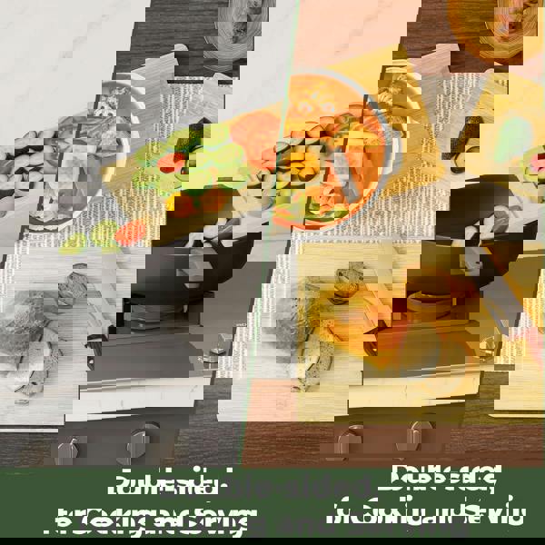 Toque 3Pcs Bamboo Cutting Board Set Chopping Boards Serving Platter Kitchen