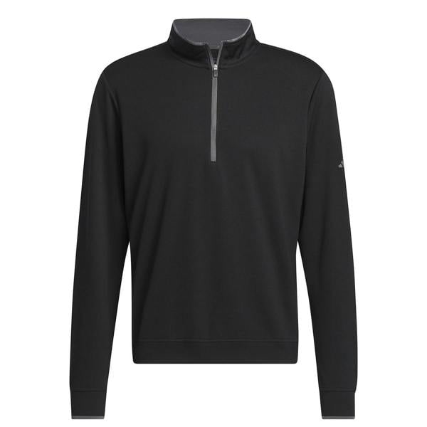 Adidas Mens Quarter Zip Sweatshirt - Black - 