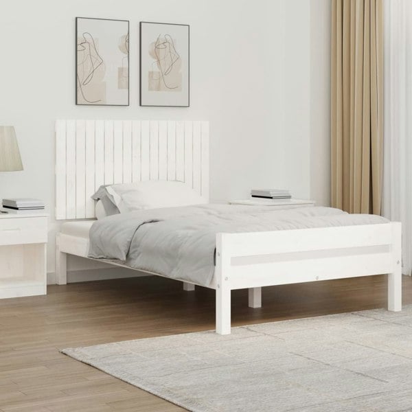 Berkfield Wall Headboard White 108x3x60 cm Solid Wood Pine