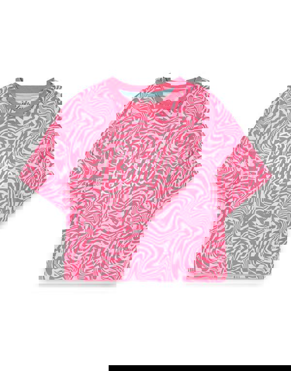 Barbie Girls Pink All Over Pattern Short Sleeve Short Leg Pyjama Set