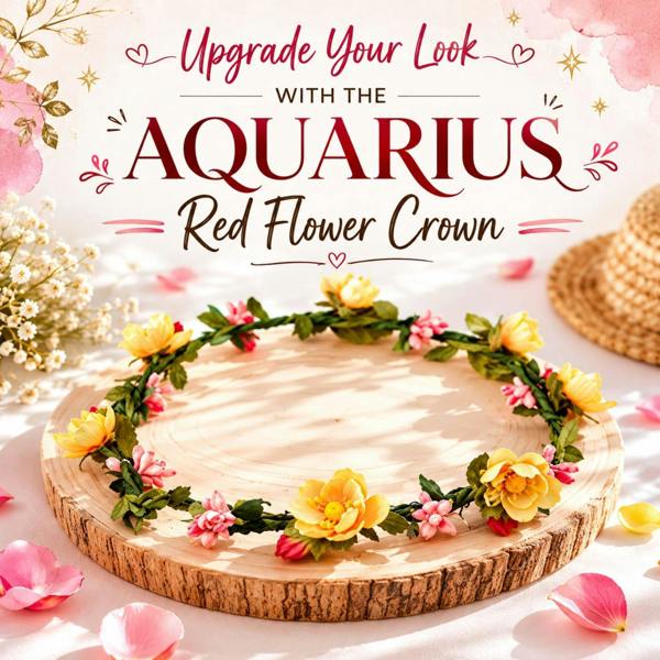 Aquarius Flower Head Garland Crown Yellow Festival Wedding Summer Boho Hair Accessory Kit