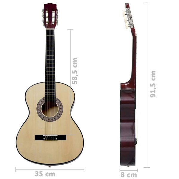 Berkfield 8 Piece Classical Guitar Kids and Beginner Set 3/4 36
