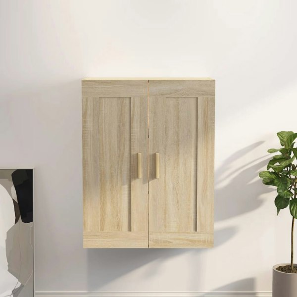 Berkfield Wall Cabinet Sonoma Oak 69.5x32.5x90 cm Engineered Wood