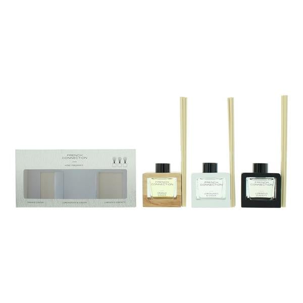 French Connection Wooden Collection Trio of Reed Diffuser Gift Set 3 x 50ml