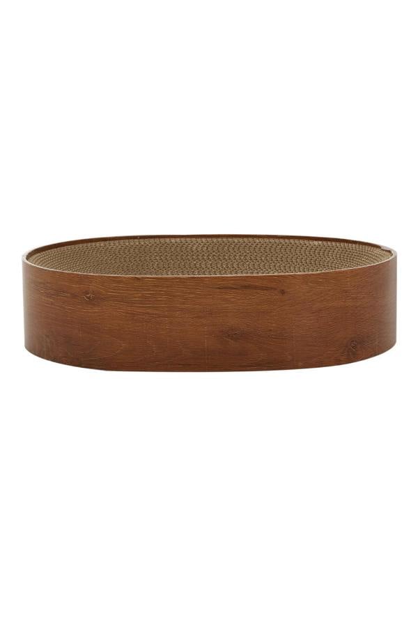 Living and Home 43x33cm Oval Cardboard Cat Scratching Board Pet Bed Claw Scratcher Supplies