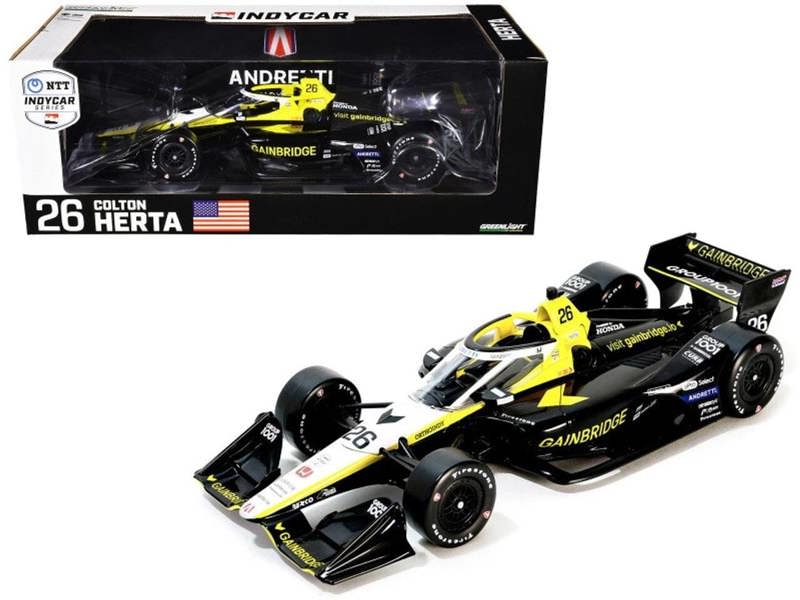 MCSlots Colton Herta #26 2024 Indycar Andretti Gainbridge Road Course Config 1:18 Greenlight 11233