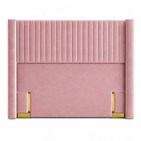 Great British Beds Small Line With Wings Headboard - Pink Plush