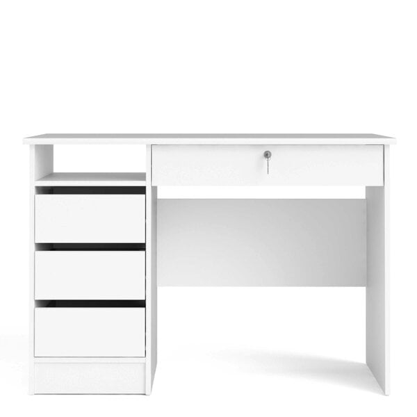 Wyld Haus Billabong White Wooden 4 Drawer Desk
