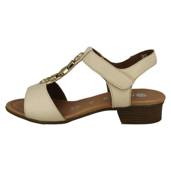 Remonte Ladies Remonte Block Heeled T-Bar Detailed Sandals D0P52