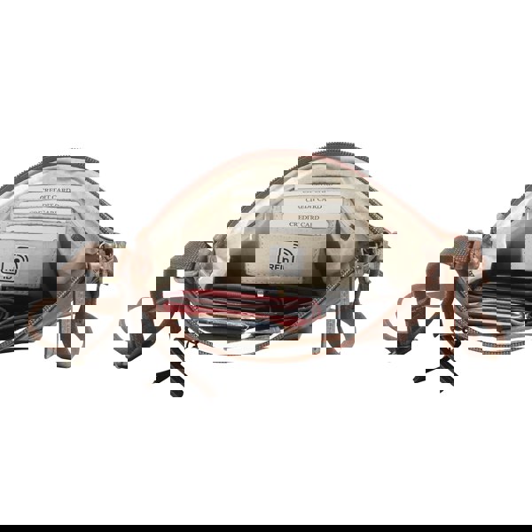 Assots London 'CORI' Distressed Tan Real Leather Crossbody Bag