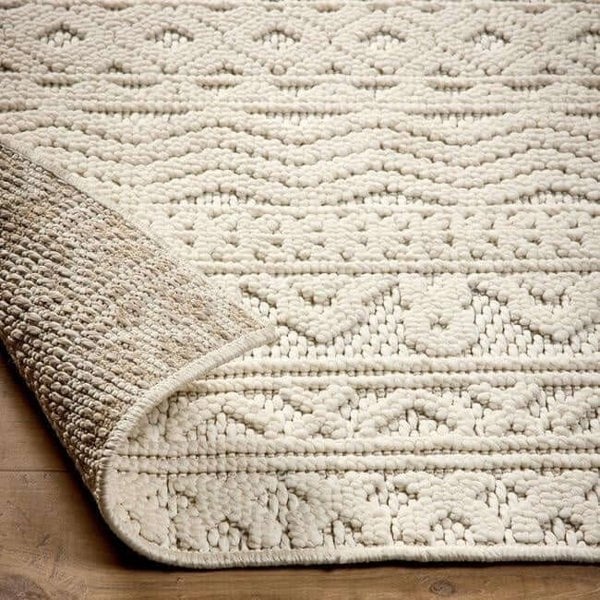 The Rustic Rug : Geometric Block Stripe Design