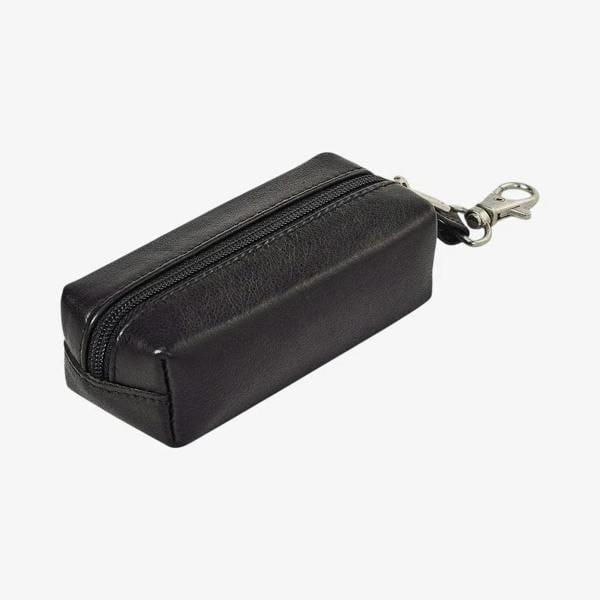 Black real leather key wallet for house and car keys 