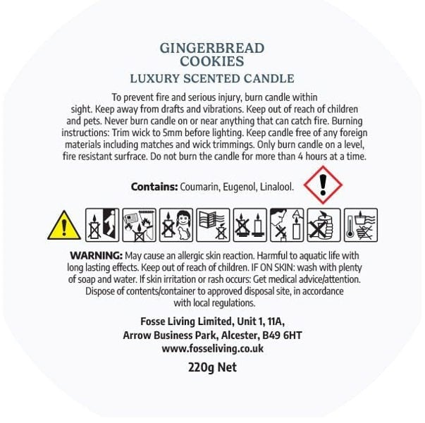 Gingerbread Cookies Scented Candle (Limited Edition) - Fosse Living | Luxury Home Fragrances