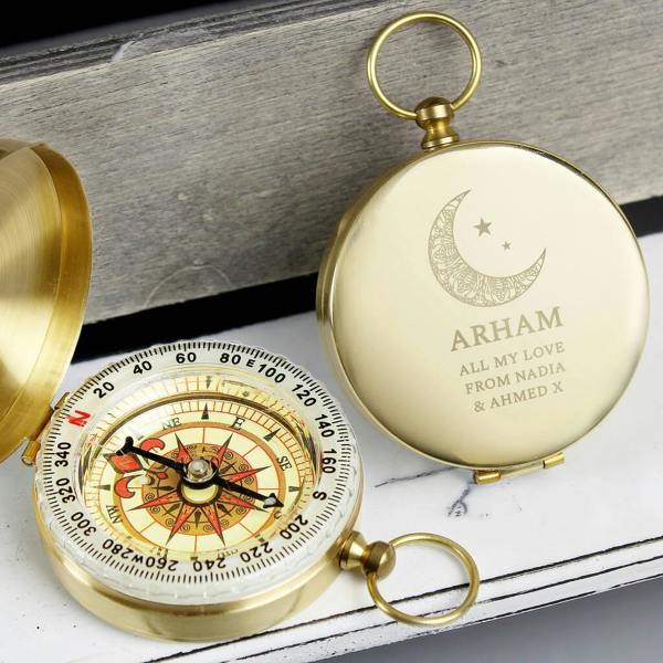 Personalised Eid And Ramadan Keepsake Compass - lifestyle shot