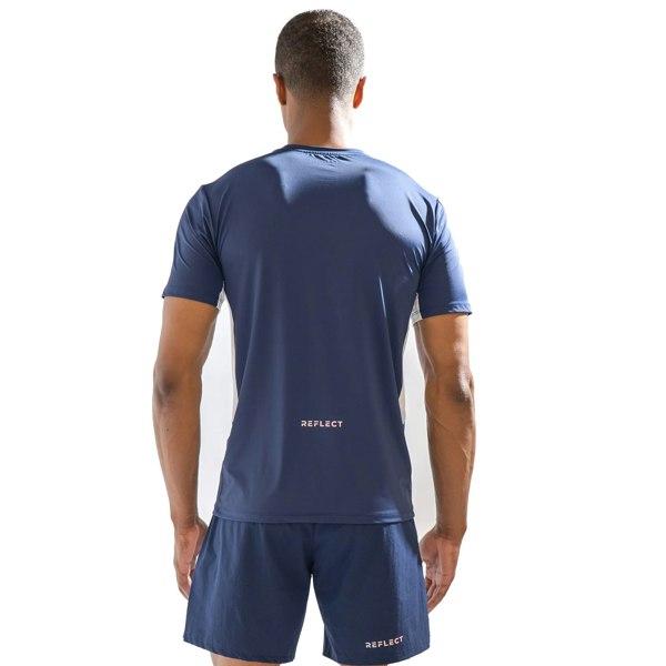 REFLECT Zone Tech T-Shirt Navy Blue/White