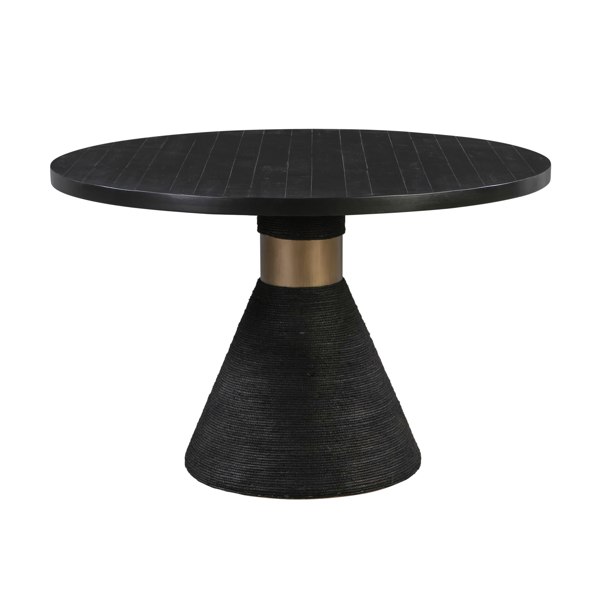 Furniture Edit Rishi Black Rope Round Dining Table