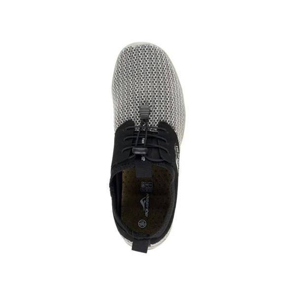 Aquafeel unisex ocean aqua shoe: silver mesh slip-on sneaker in black/grey