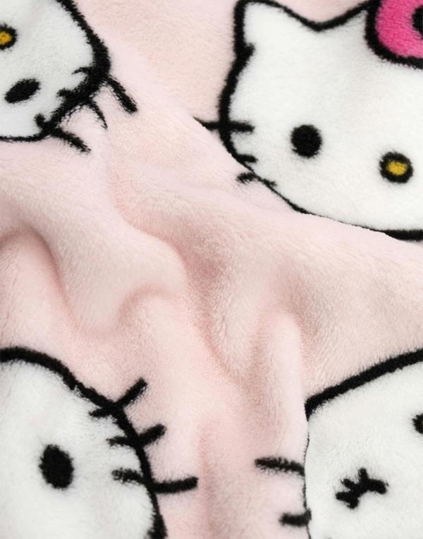 Vanilla Underground Hello Kitty Womens Pink Faces Jumper