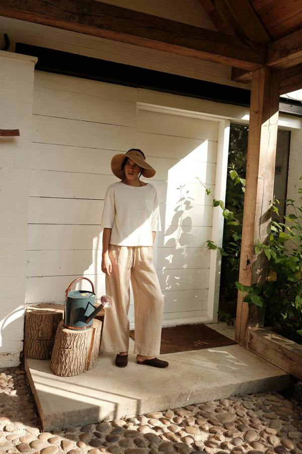 Pretty You London Relaxed Cotton T-Shirt In Coconut Milk
