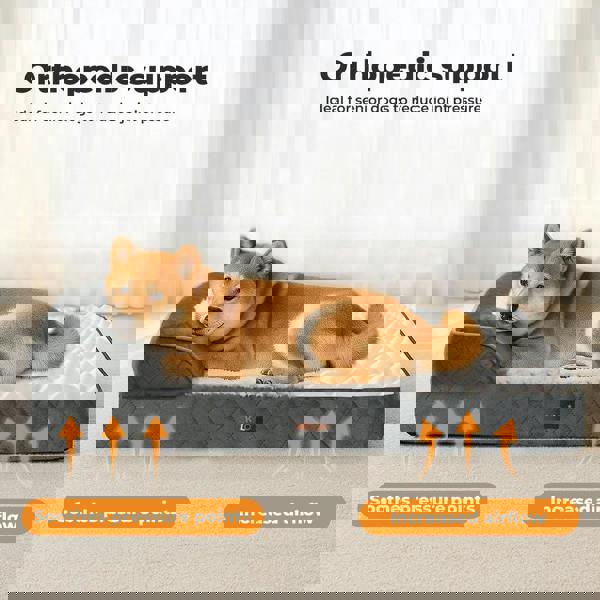 Skylos Orthopedic Pet Bed Dog Memory Foam Cushion Calming Washable Extra Large