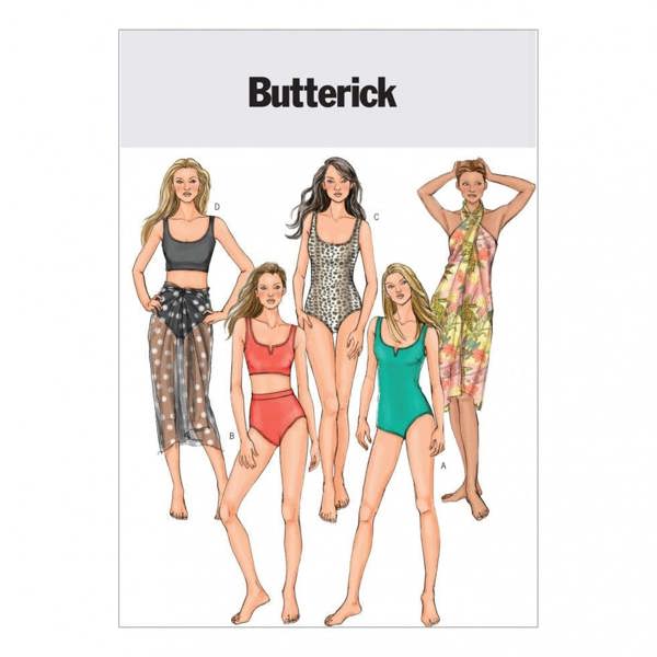 Butterick Sewing Pattern 4526, Swimwear for Women, 6-8-10-12 - Easy