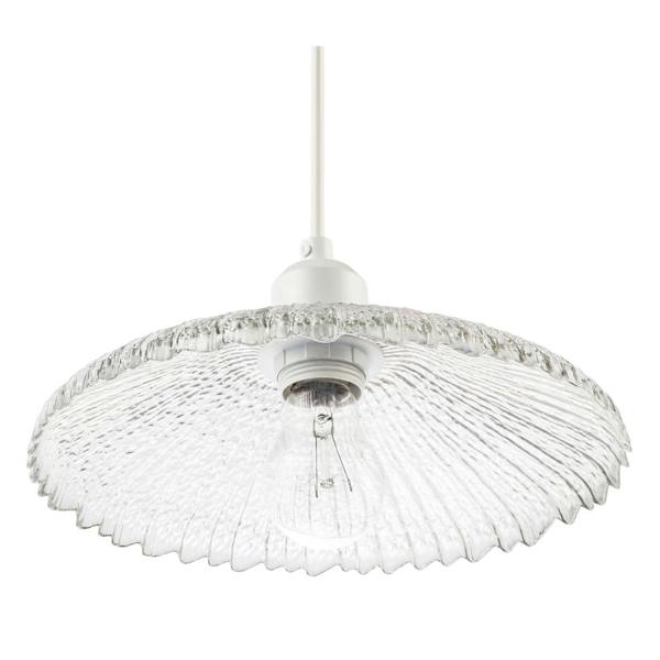 Textured Glass Pendant Shade with Mushroom or Parasol Silhouette Shape Image 5