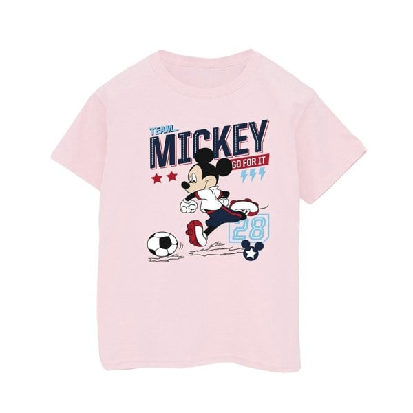 Disney Boys Mickey Mouse Team Mickey Football T-Shirt - Baby Pink