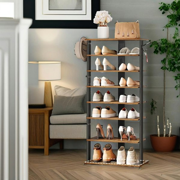 Rafaelo Mobilia 8 Tier Wide Shoe Rack