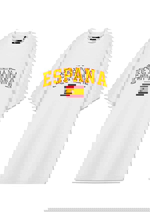 Show Me The Merch Unisex White Spain Short Sleeved T-Shirt