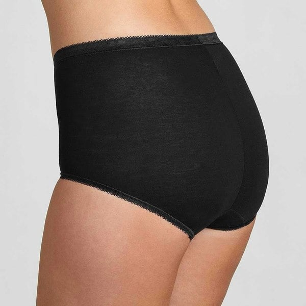 Sloggi - Basic 4 Pack Maxi Brief, Black - Boxers - and - Briefs.net