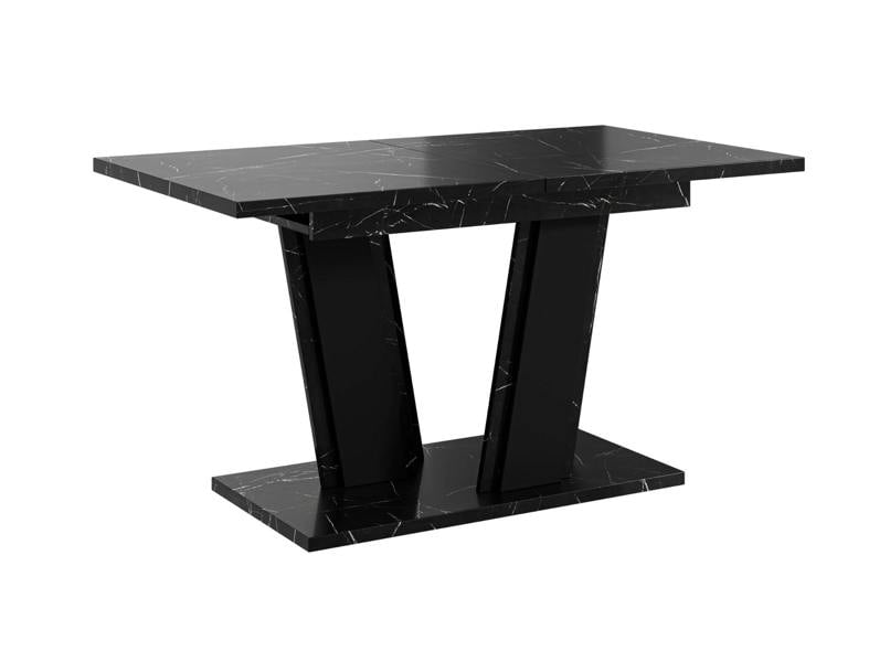 PHD Furniture MUSS Extendable Dining Table 120–160cm – Black Marble Effect