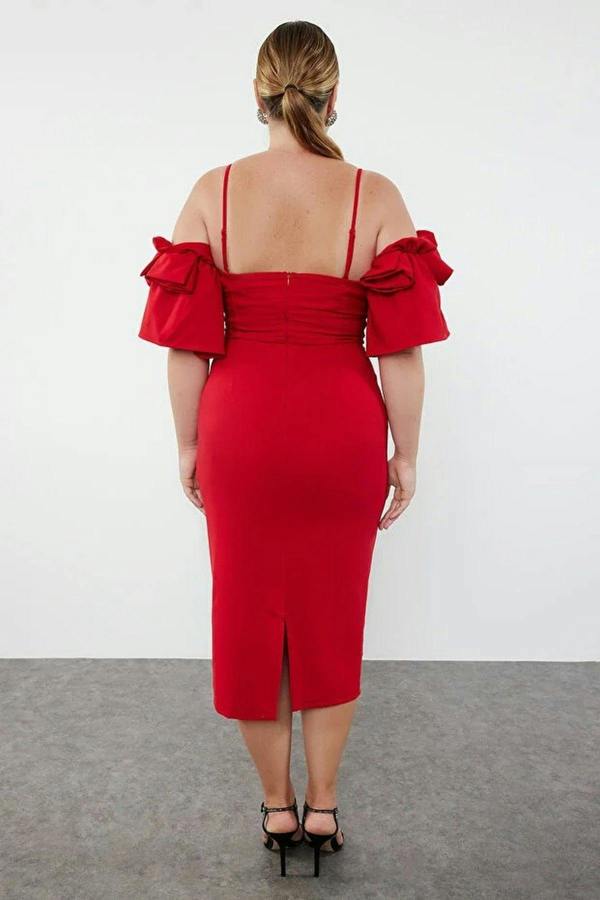 WOVCOR Body-Fitting Plus Size Evening Dress