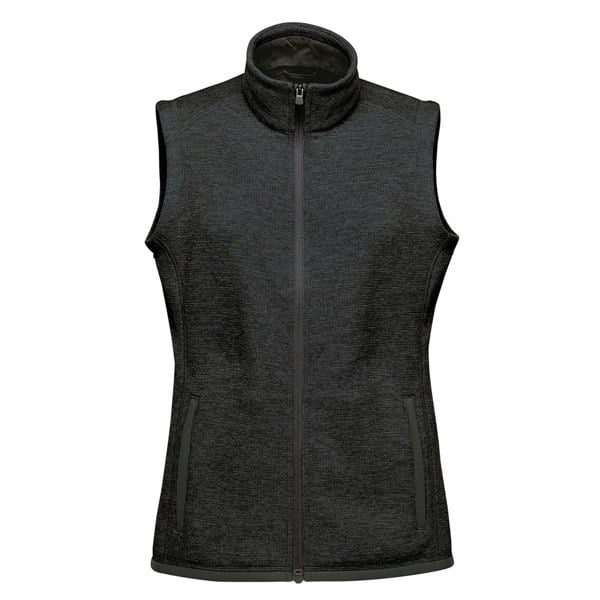 Stormtech Womens/Ladies Avalante Knitted Heather Full Zip Gilet - Black