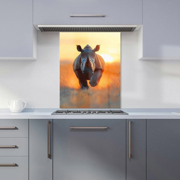 Warren Reed Rhino Running Kitchen Splashback - 00021