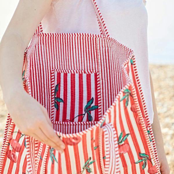 Paper High Fair Trade Cherry Quilted Cotton Tote Bag