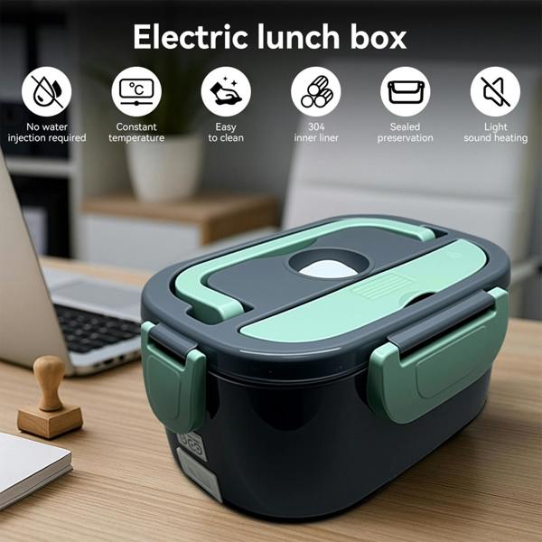 Dragodirect Electric Heated Lunch Box 1.5L Stainless Steel Inner Food Warmer