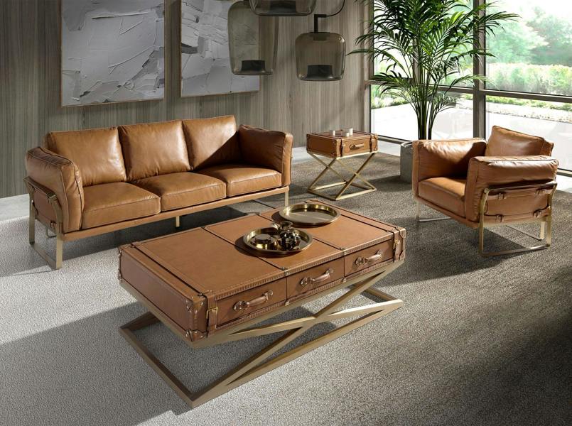 Angel Cerdá Camel Leather Armchair 5169