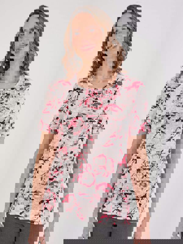 TIGI Rose Bloom Printed Top