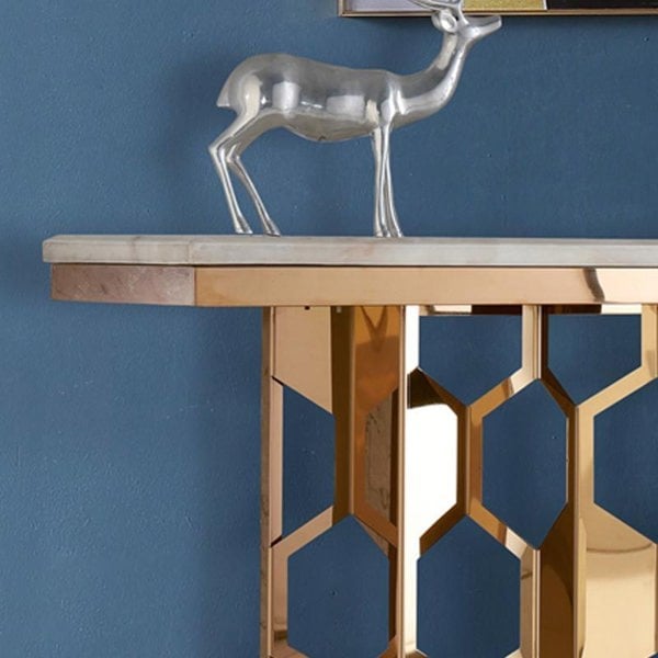 Piet Console Table in a lifestyle setting with slim console table