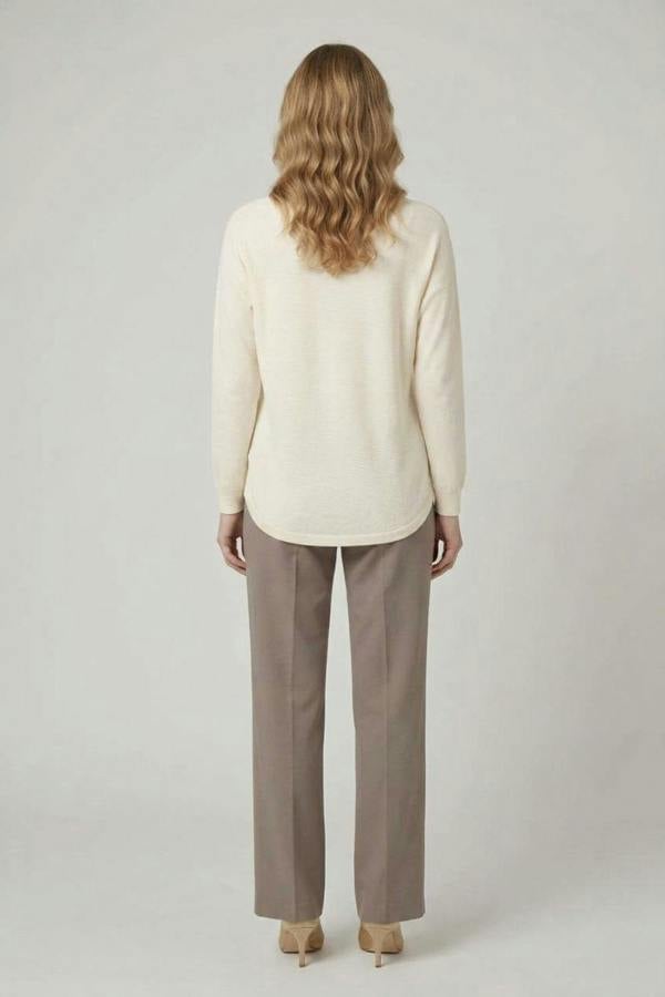 White | Sparkle Leaf Detail Batwing Jumper