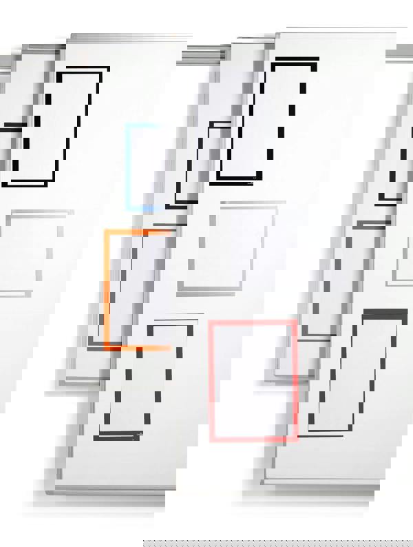 Durable DURAFRAME Magnetic Document Signage Frame for Metal | 5 Pack | A4 Red