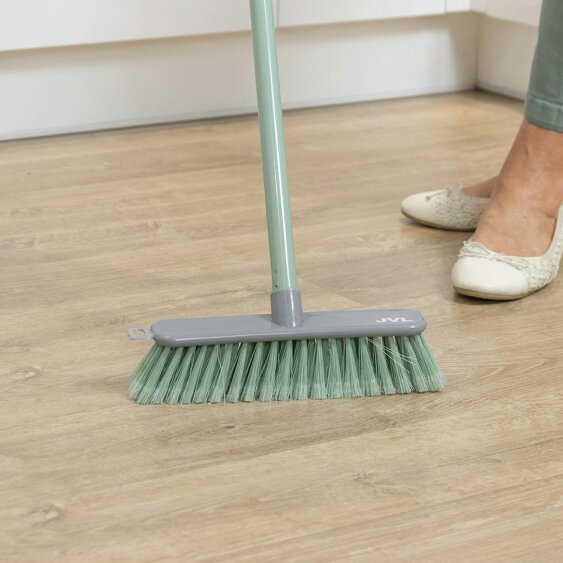 JVL Angled Sweeping Brush With Soft Bristles - Green