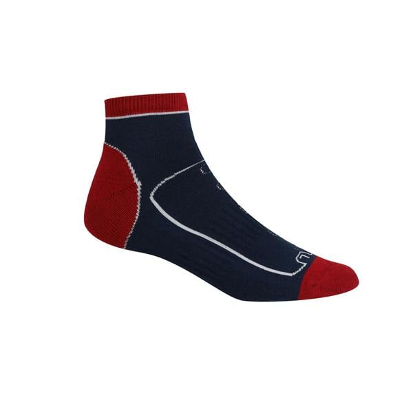 Regatta Mens Samaris Trail Ankle Socks (Pack of 2) - Navy/Dark Red - 