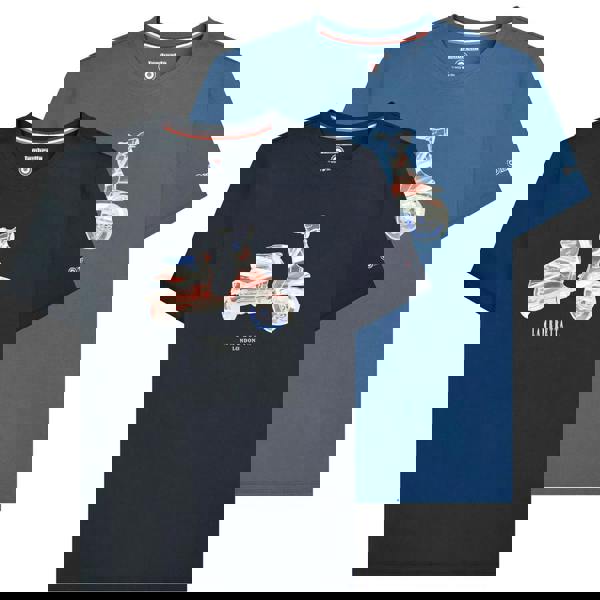 Lambretta Mens Classic Carnaby Scooter Mod Ska Casual T-Shirt