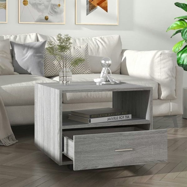 Berkfield Coffee Table Grey Sonoma 55x55x40 cm Engineered Wood