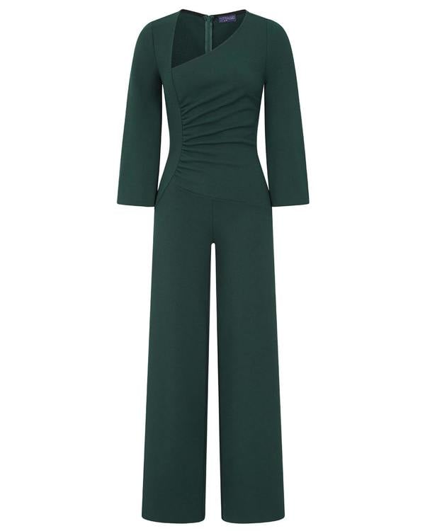 HotSquash Ruched Jumpsuit with Sleeves